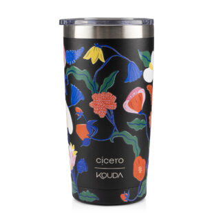 Copo Térmica Cicero + Kouda Don - 500ml - Preto Doce Florada