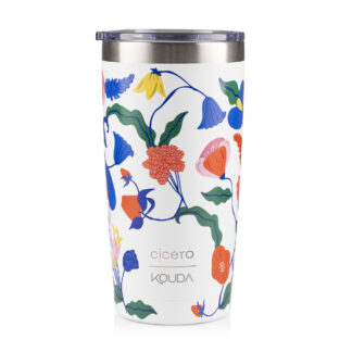 Copo Térmica Cicero + Kouda Don - 500ml - Branco Doce Florada