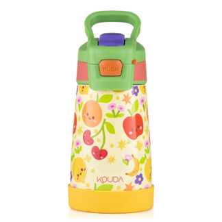 Garrafa Térmica Kouda 350ml - Oka Kids - Amarela Frutinhas