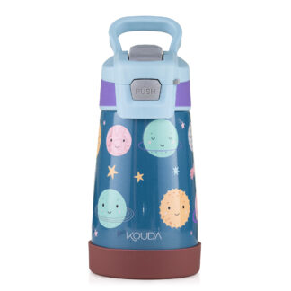 Garrafa Térmica Kouda 350ml - Oka Kids - Azul Planetas