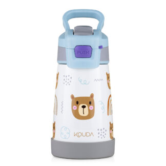 Garrafa Térmica Kouda 350ml - Oka Kids - Branca Urso