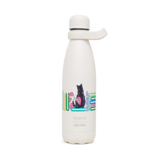 Garrafa Térmica Cicero + Kouda - Grey 500ml - Coleção Quintal Literário - Off White.