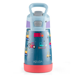 Garrafa Térmica Kouda 350ml - Oka Kids - Azul Maquinas